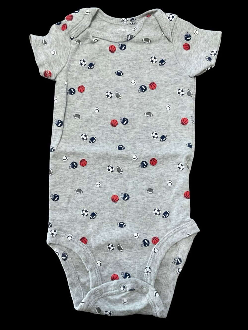 🌻10/$25  - Grey Onesie w/ Sports Ball Print